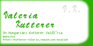 valeria kutterer business card